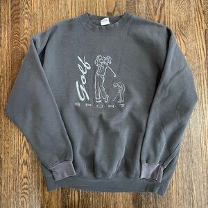 Vintage Golfing Golf Embroidered Pullover Crewneck Sweatshirt USA Made 90’s